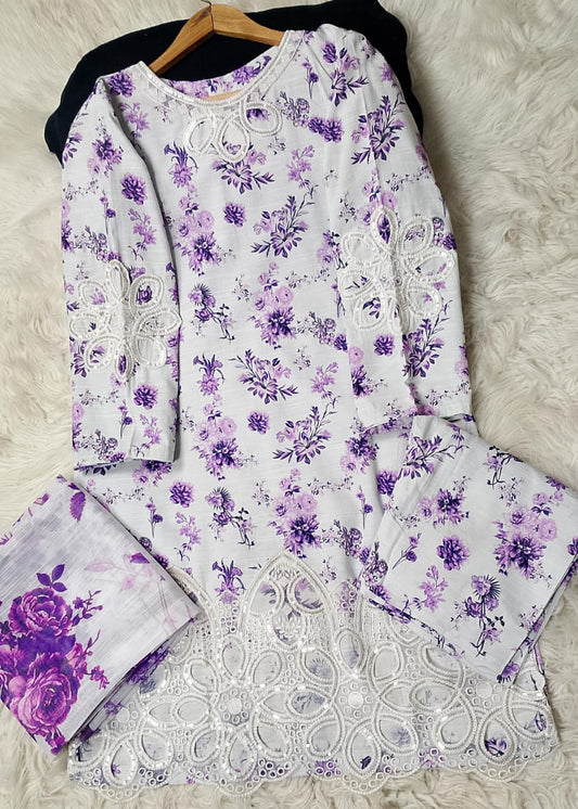 3 PIECE - EMBROIDERED KHADDAR SUIT