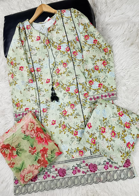 3 PIECE - EMBROIDERED KHADDAR SUIT