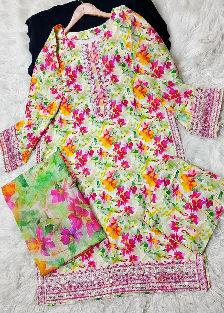 3 PIECE - EMBROIDERED KHADDAR SUIT