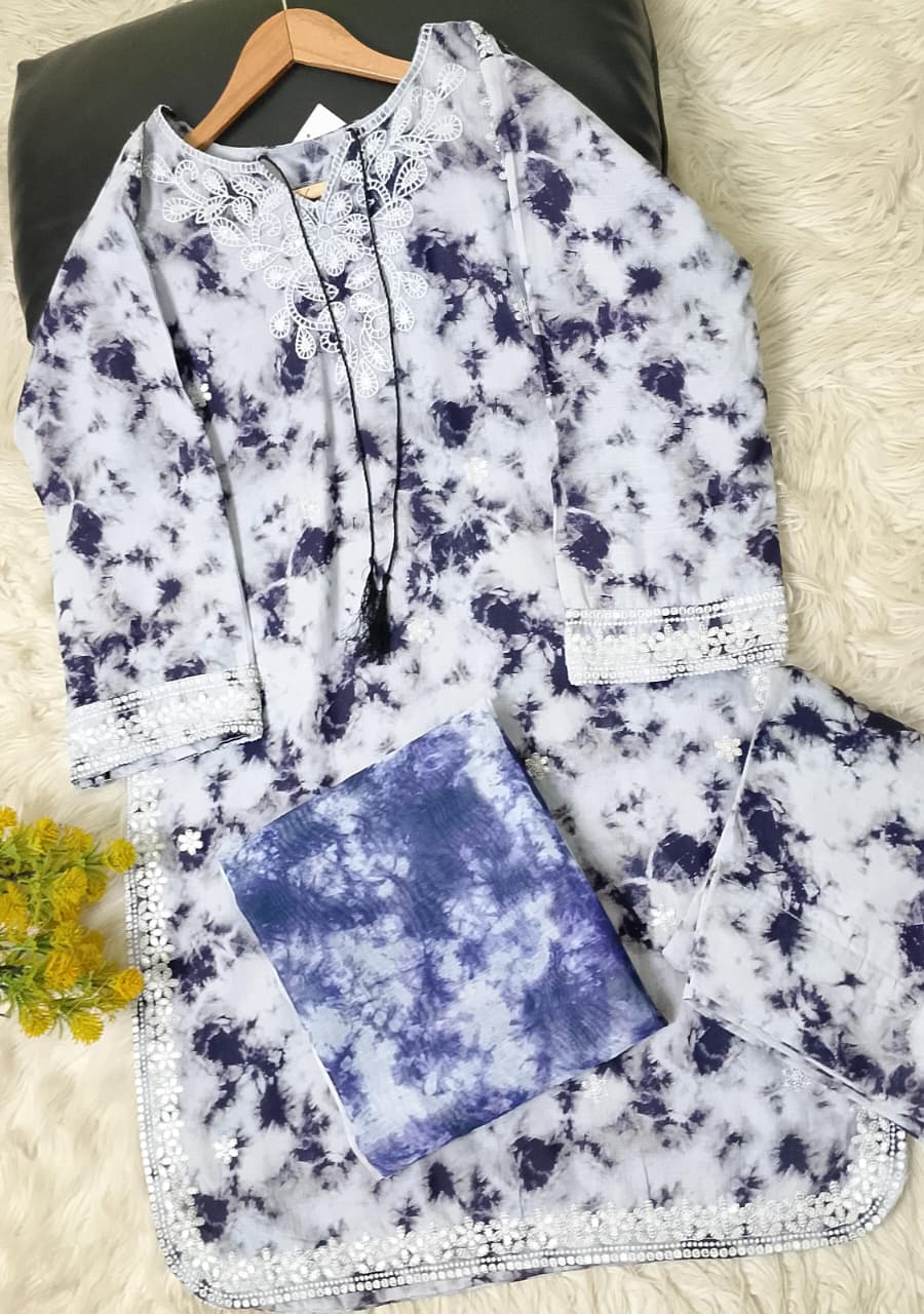 3 PIECE - EMBROIDERED KHADDAR SUIT