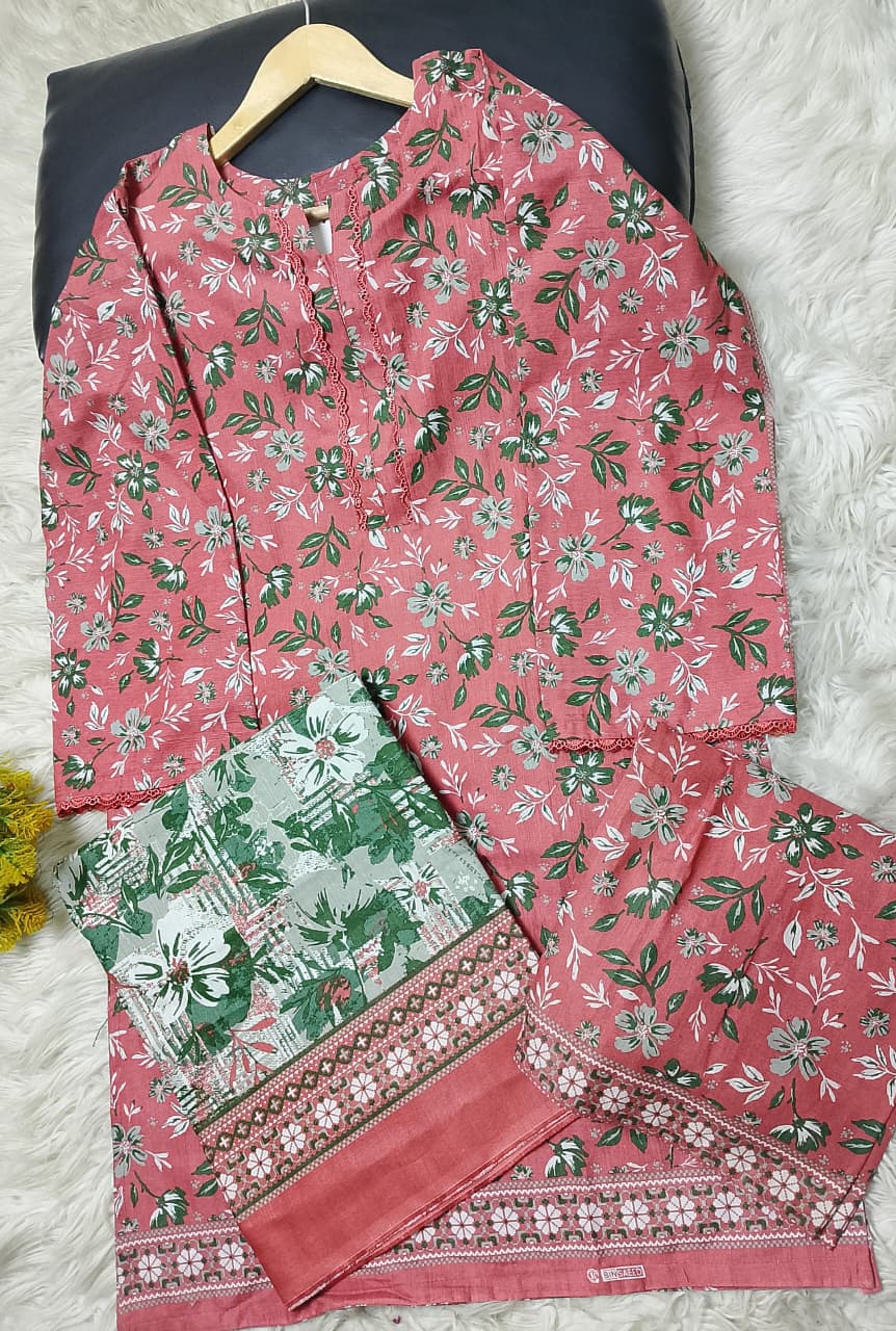 3 PIECE - EMBROIDERED KHADDAR SUIT