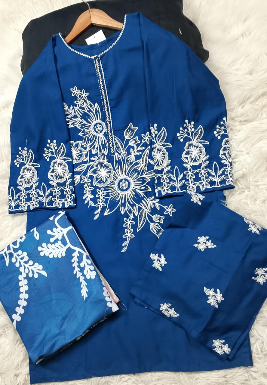 3 PIECE - EMBROIDERED KHADDAR SUIT