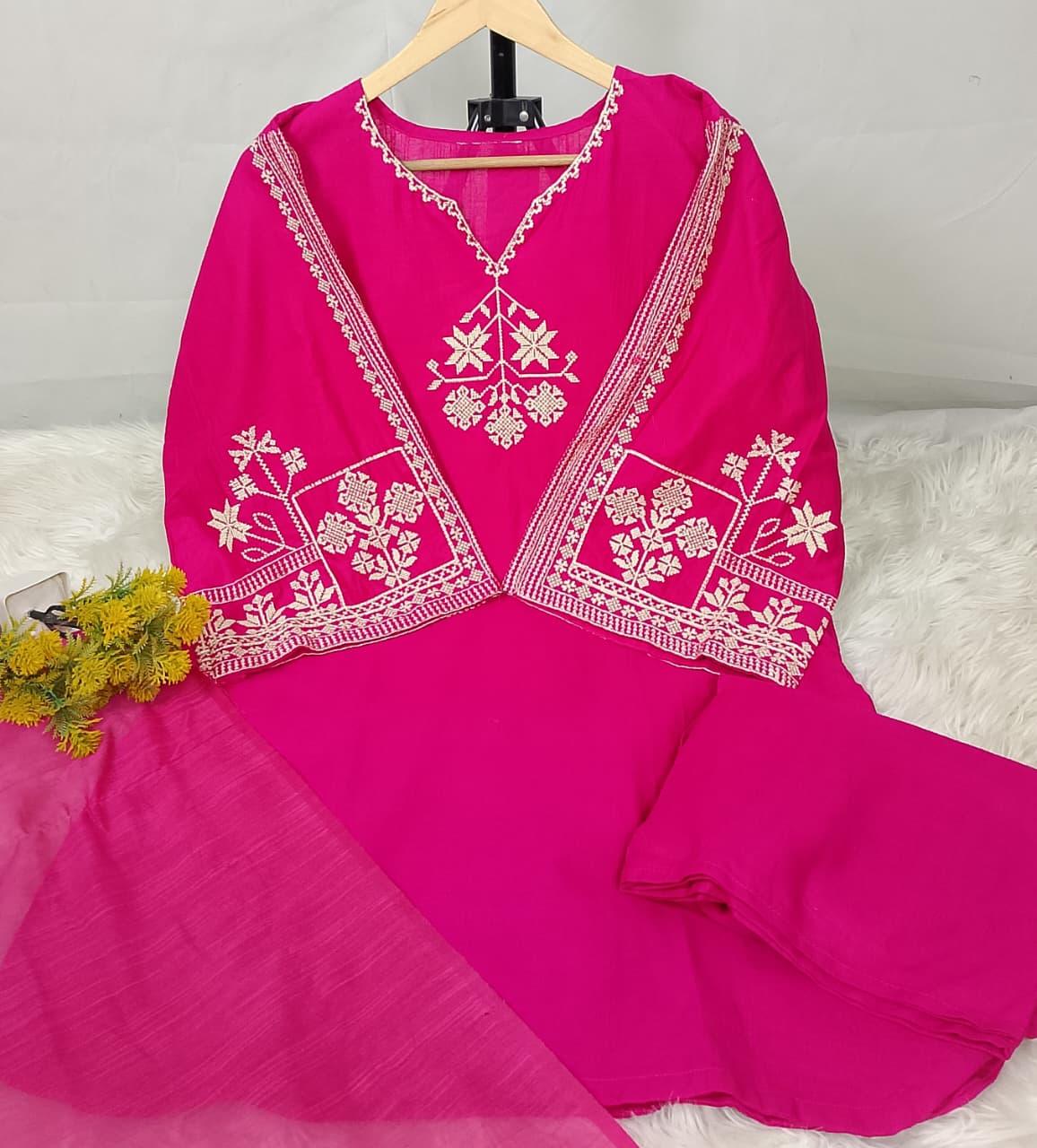 3 PIECE - EMBROIDERED KHADDAR SUIT