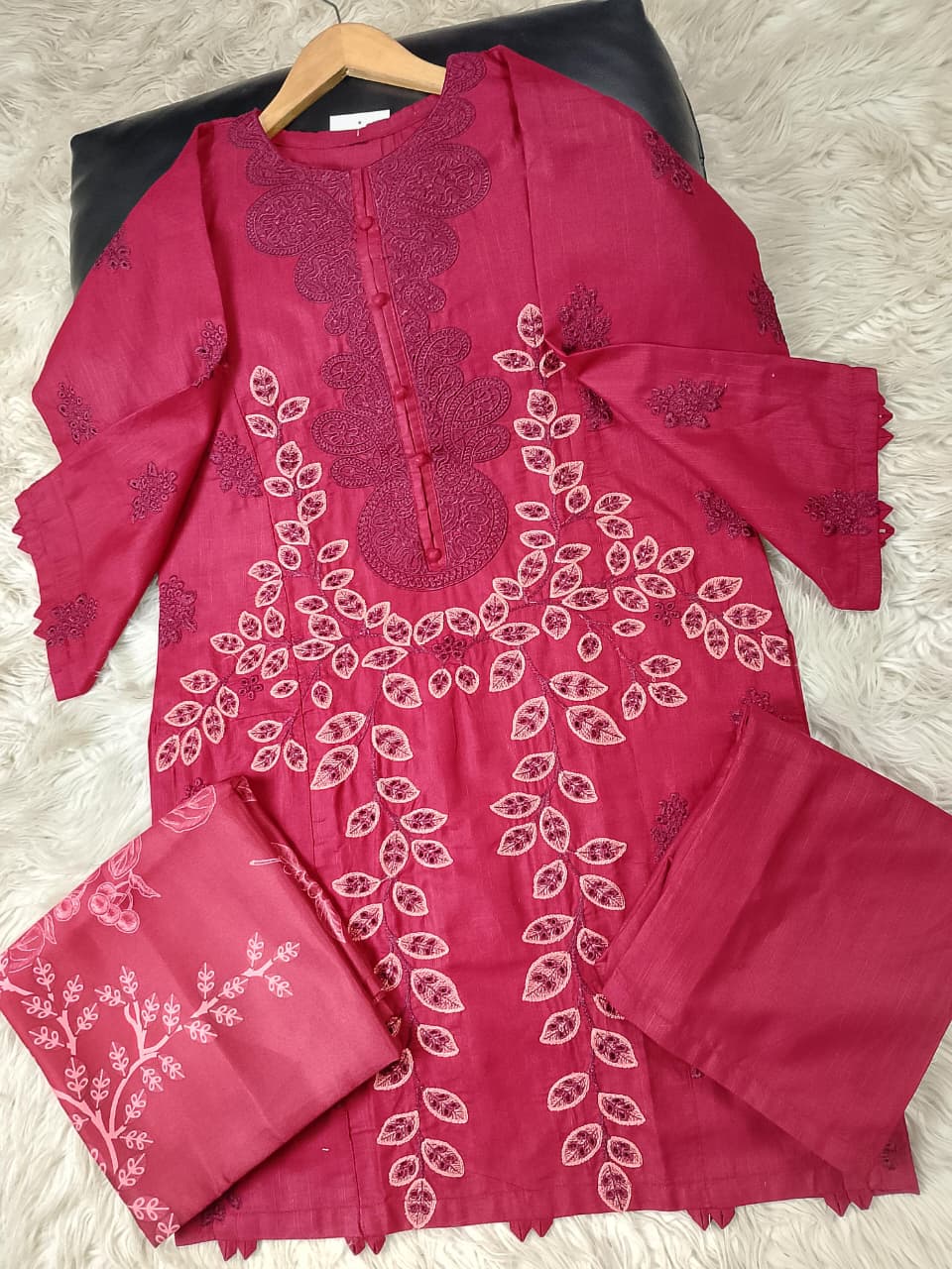 3 PIECE - EMBROIDERED KHADDAR SUIT