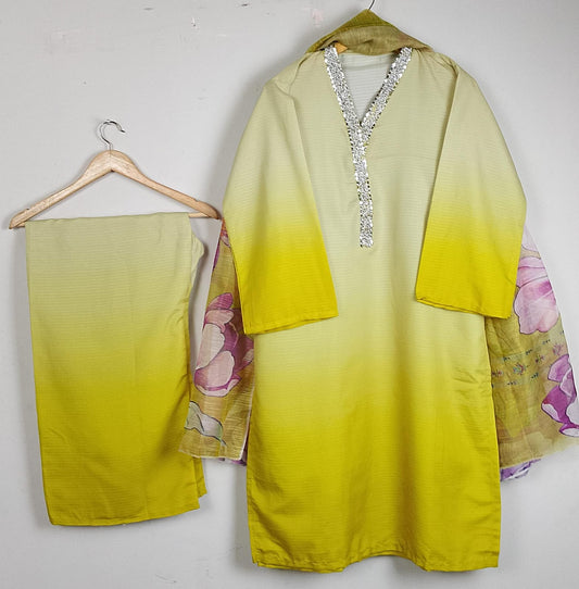 3 PIECE - EMBROIDERED VISCOSE SUIT