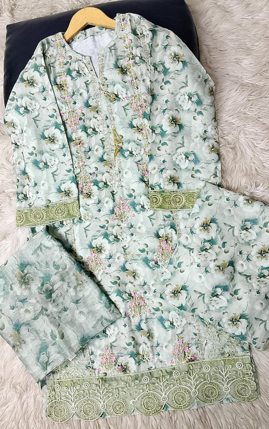 3 PIECE - EMBROIDERED VISCOSE SUIT