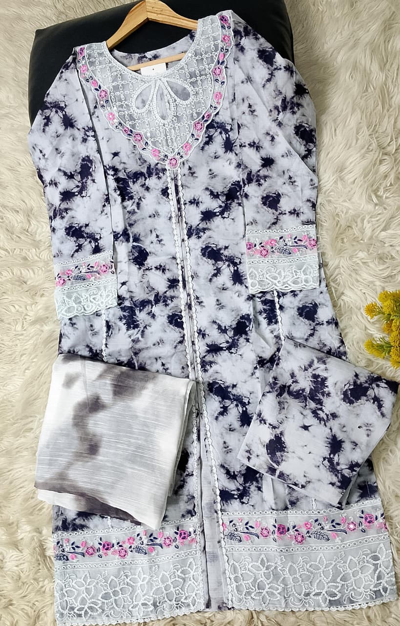 3 PIECE - EMBROIDERED KHADDAR SUIT