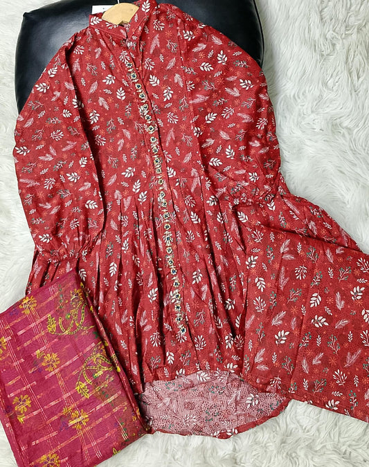 3 PIECE - EMBROIDERED / PRINTED LAWN SUIT