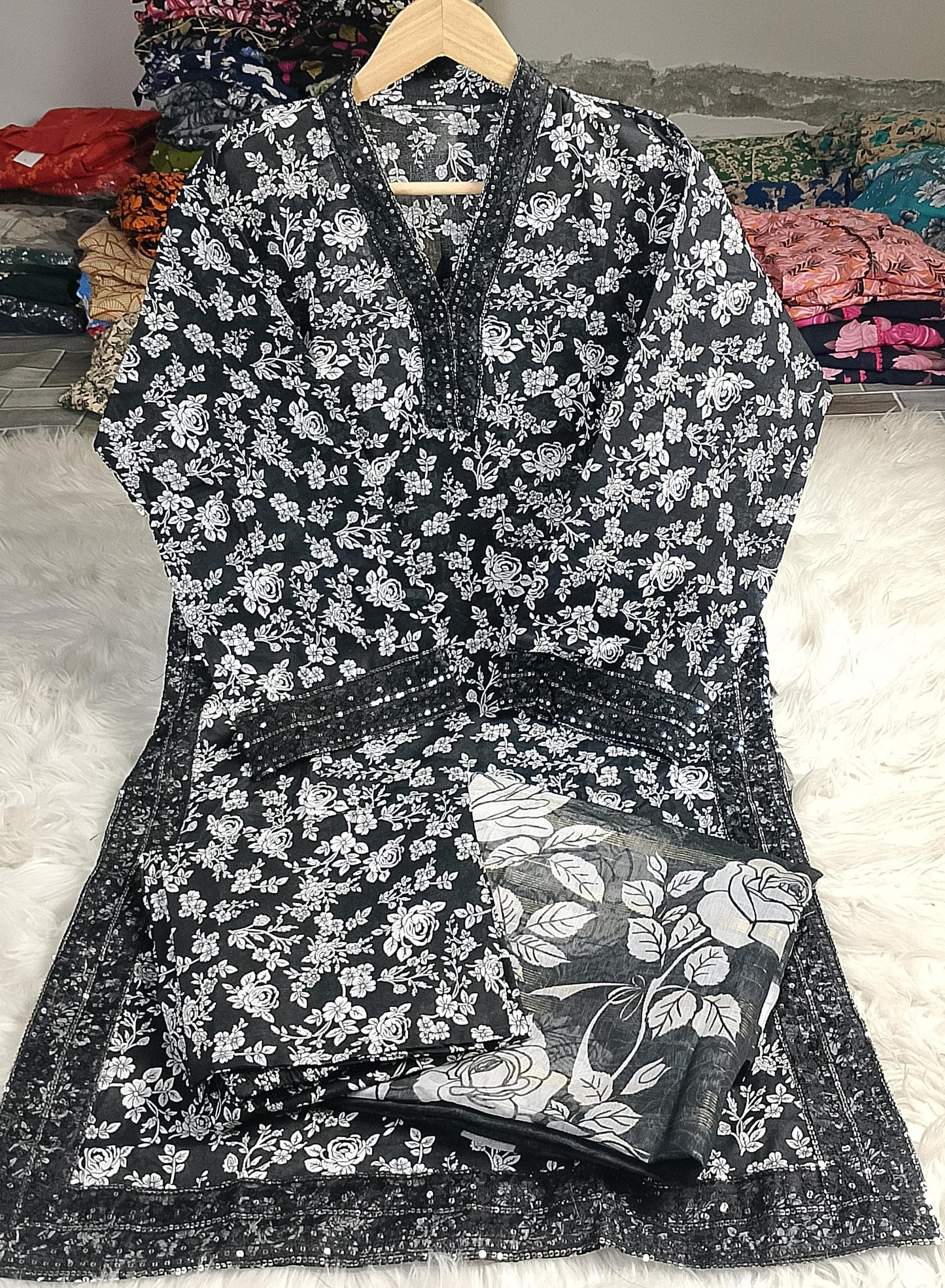 3 PIECE - EMBROIDERED KHADDAR SUIT