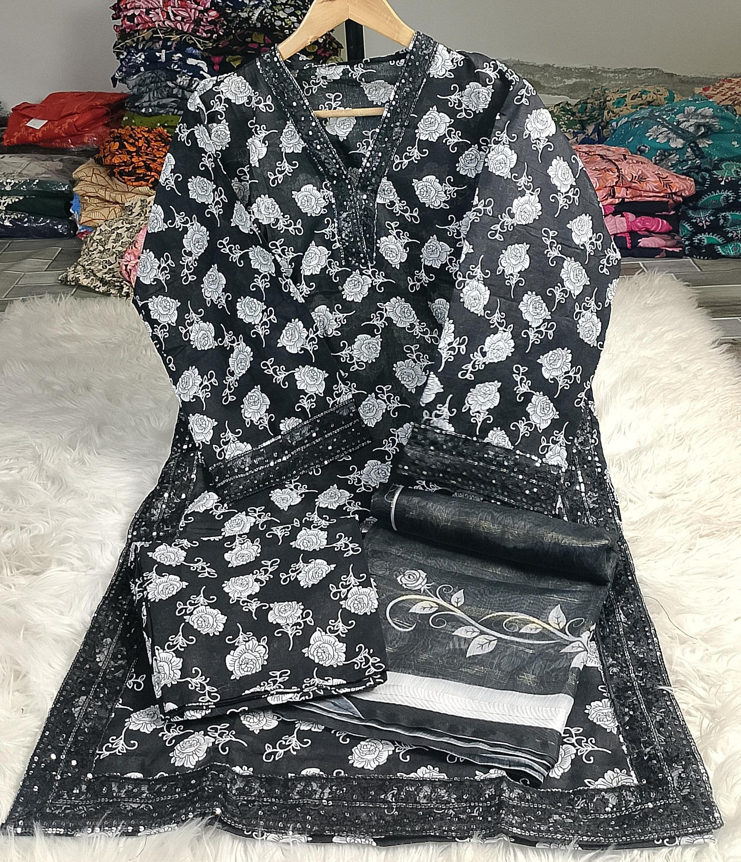 3 PIECE - EMBROIDERED KHADDAR SUIT