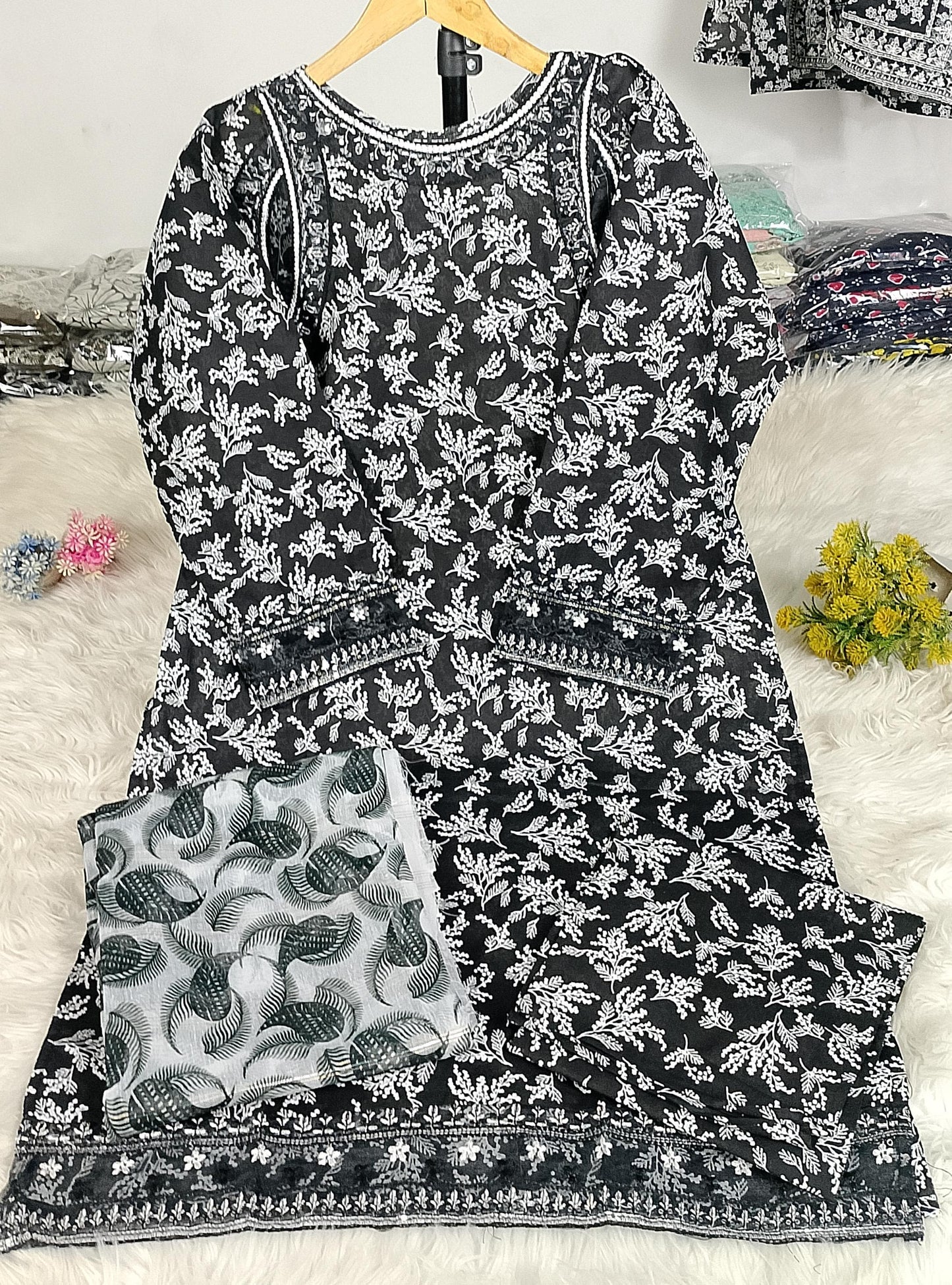 3 PIECE - EMBROIDERED KHADDAR SUIT