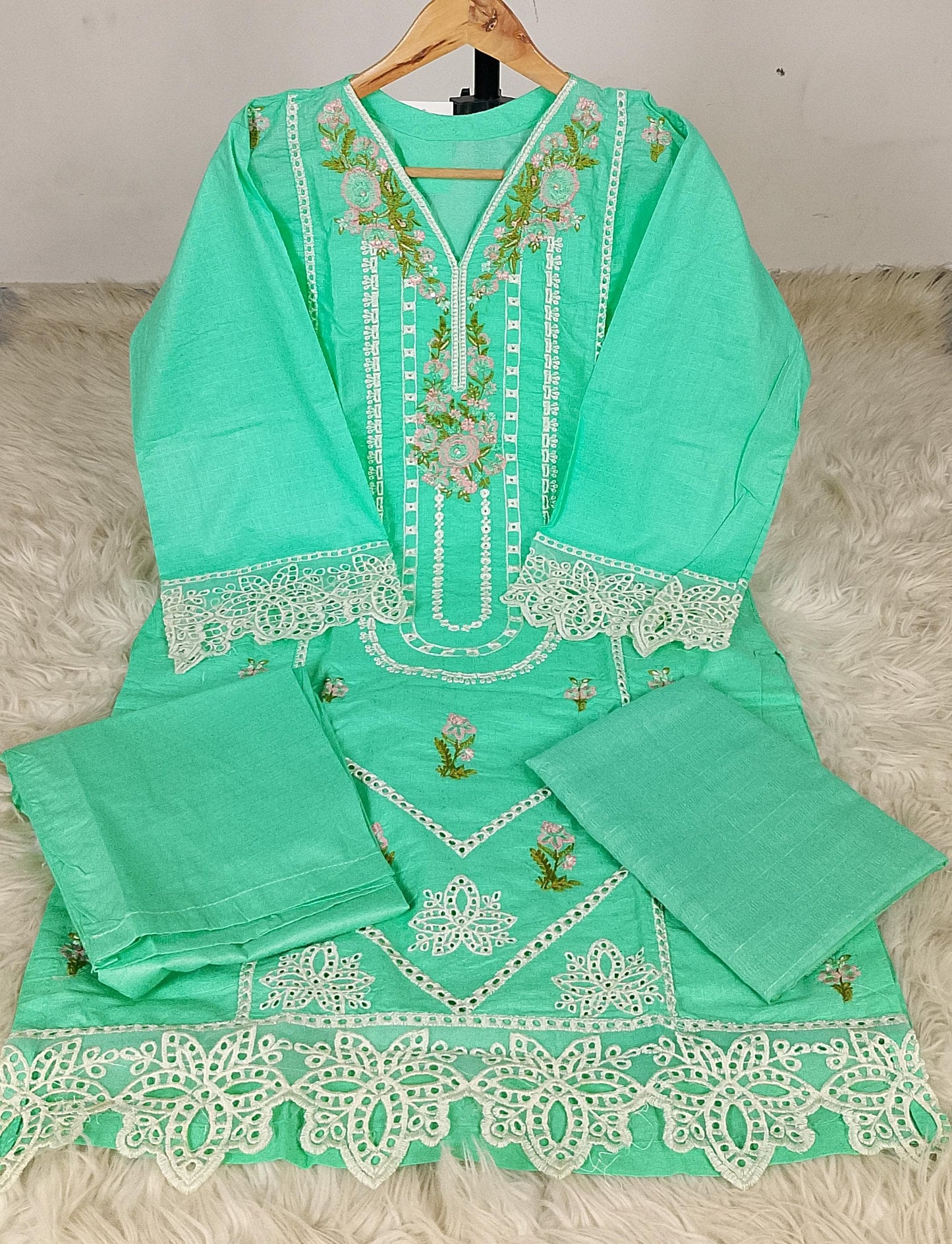 3 PIECE - EMBROIDERED LAWN SUIT