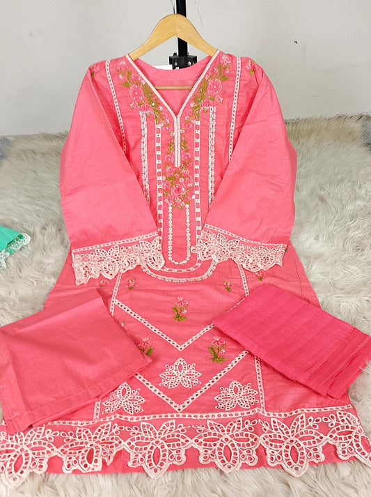 3 PIECE - EMBROIDERED LAWN SUIT