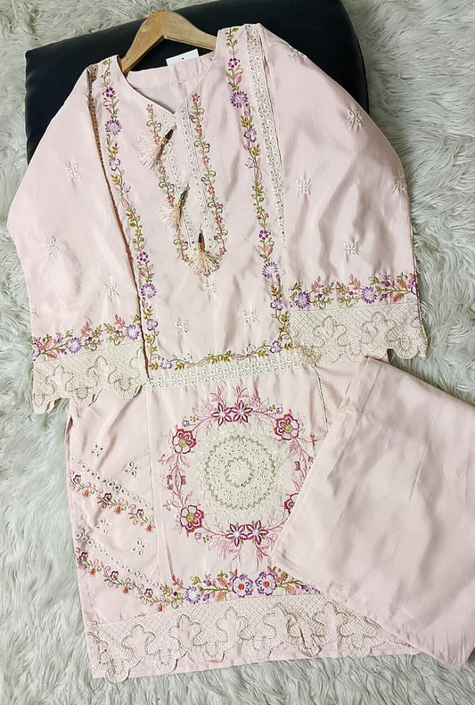 2 PIECE - EMBROIDERED VISCOSE SUIT
