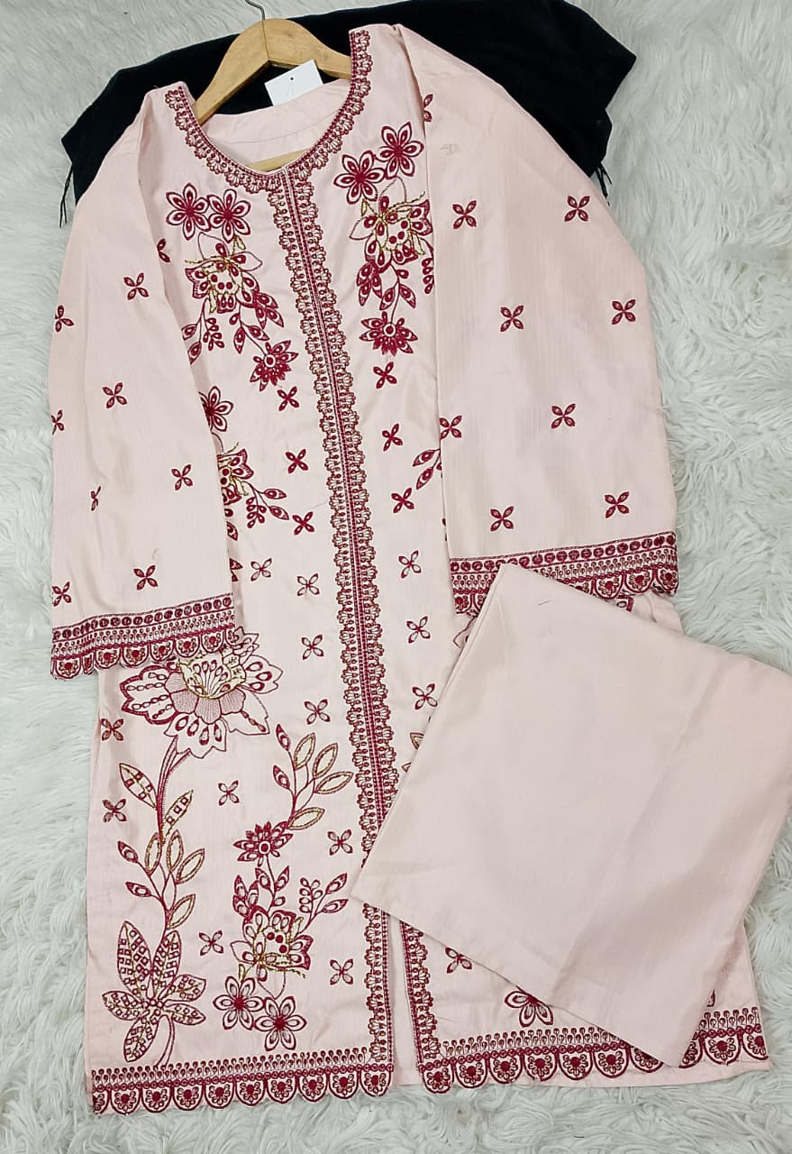 2 PIECE - EMBROIDERED VISCOSE SUIT