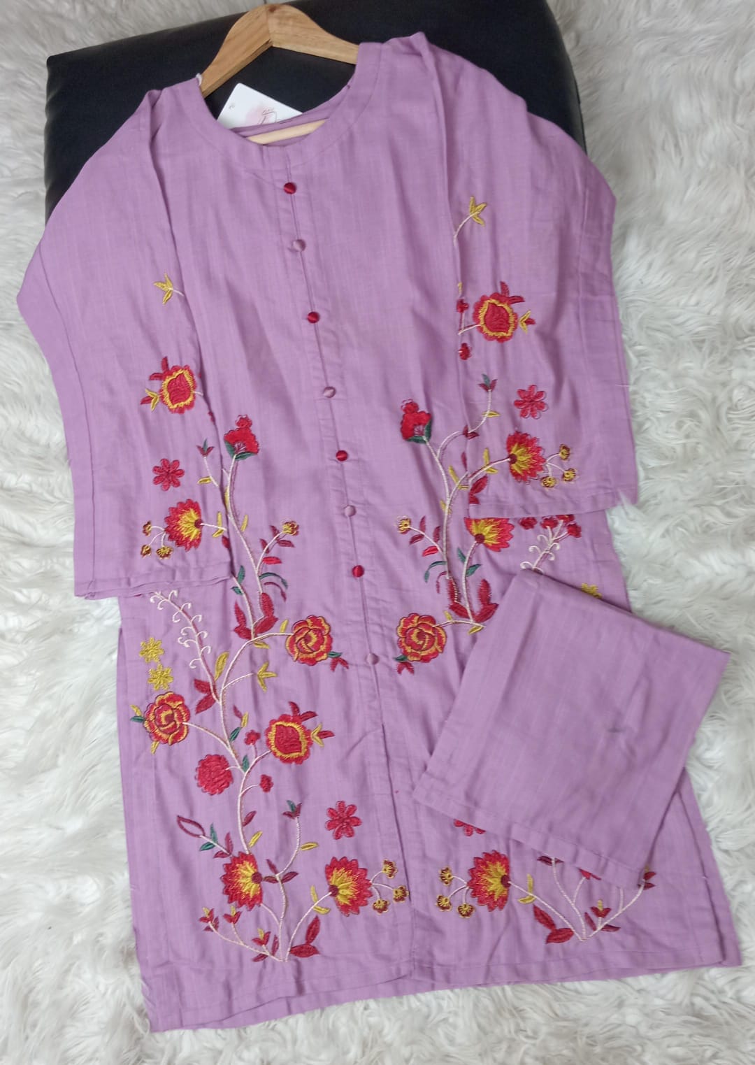 2 PIECE - EMBROIDERED KHADDAR SUIT