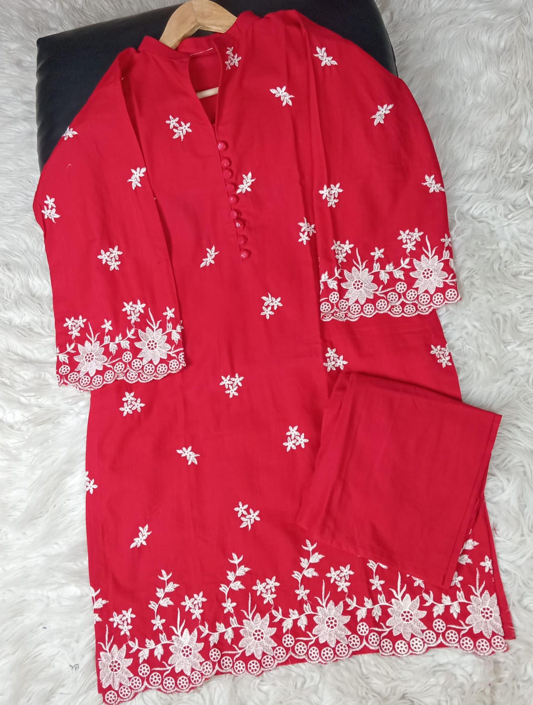 2 PIECE - EMBROIDERED KHADDAR SUIT