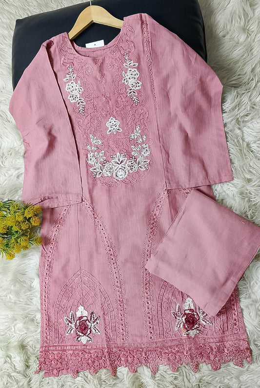 2 PIECE - EMBROIDERED KHADDAR SUIT