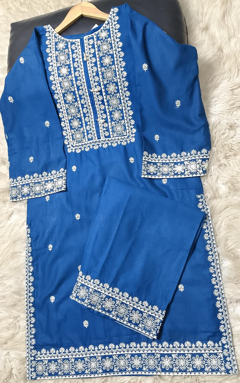 2 PIECE - EMBROIDERED KHADDAR SUIT