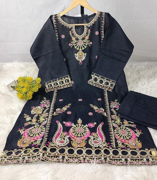 2 PIECE - EMBROIDERED KHADDAR SUIT