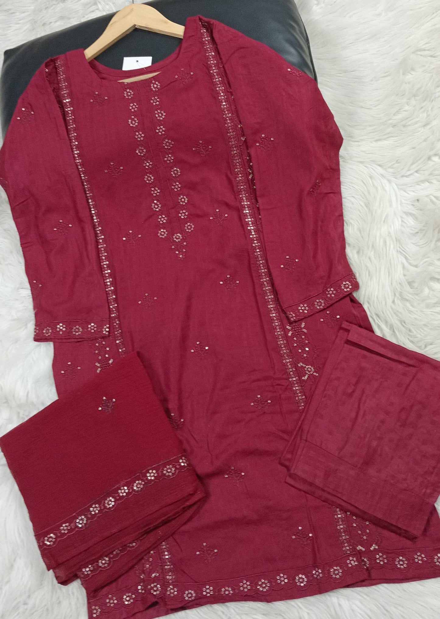 3 PIECE - EMBROIDERED LAWN SUIT