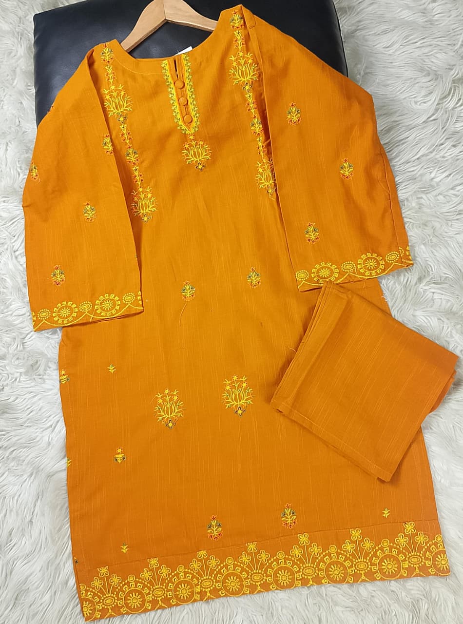 2 PIECE - EMBROIDERED KHADDAR SUIT