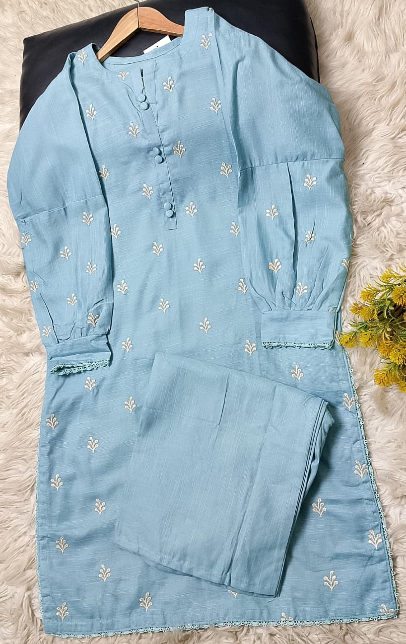 2 PIECE - EMBROIDERED KHADDAR SUIT