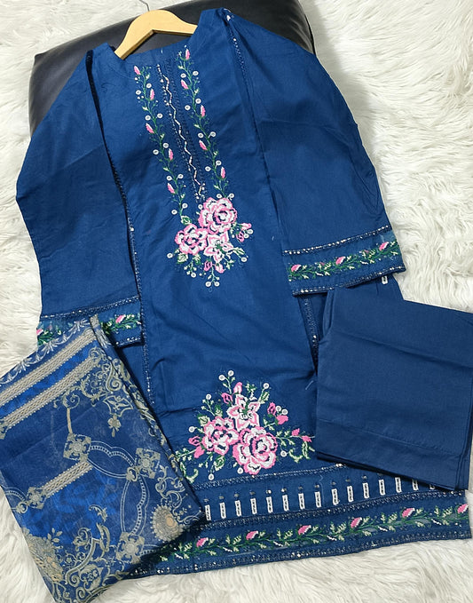 3 PIECE - EMBROIDERED LAWN SUIT
