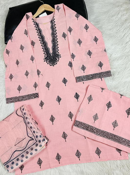 3 PIECE - EMBROIDERED LAWN SUIT