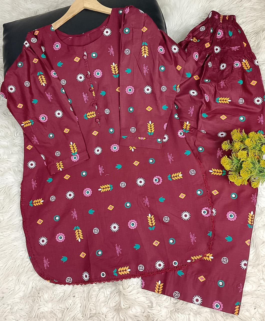 2 PIECE - EMBROIDERED LAWN SUIT