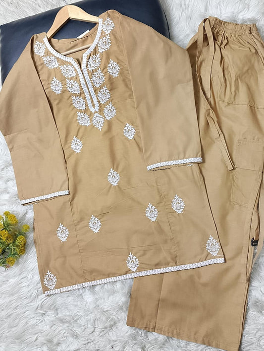2 PIECE - EMBROIDERED LAWN SUIT