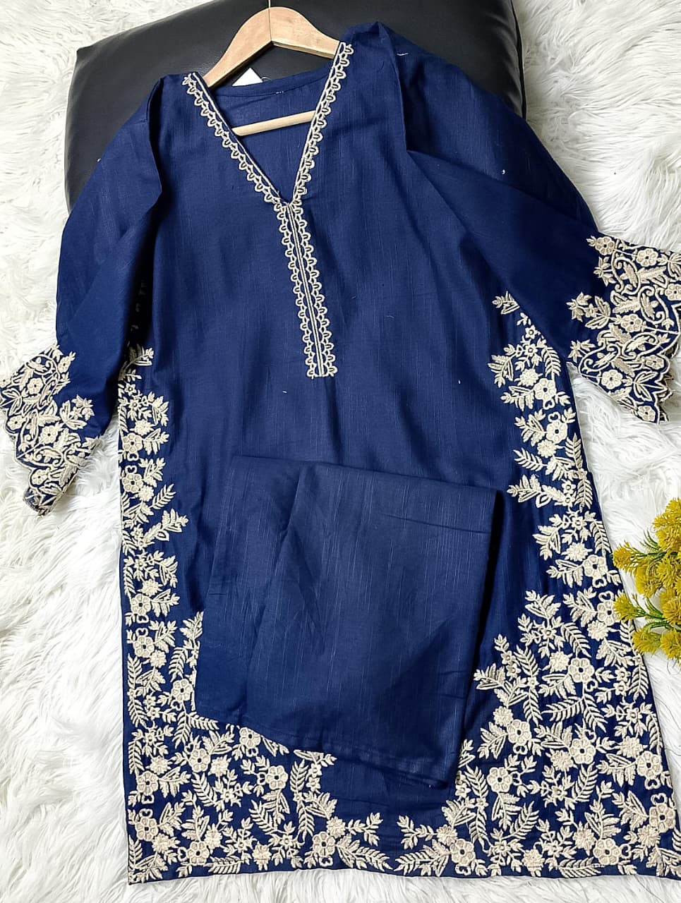 2 PIECE - EMBROIDERED KHADDAR SUIT