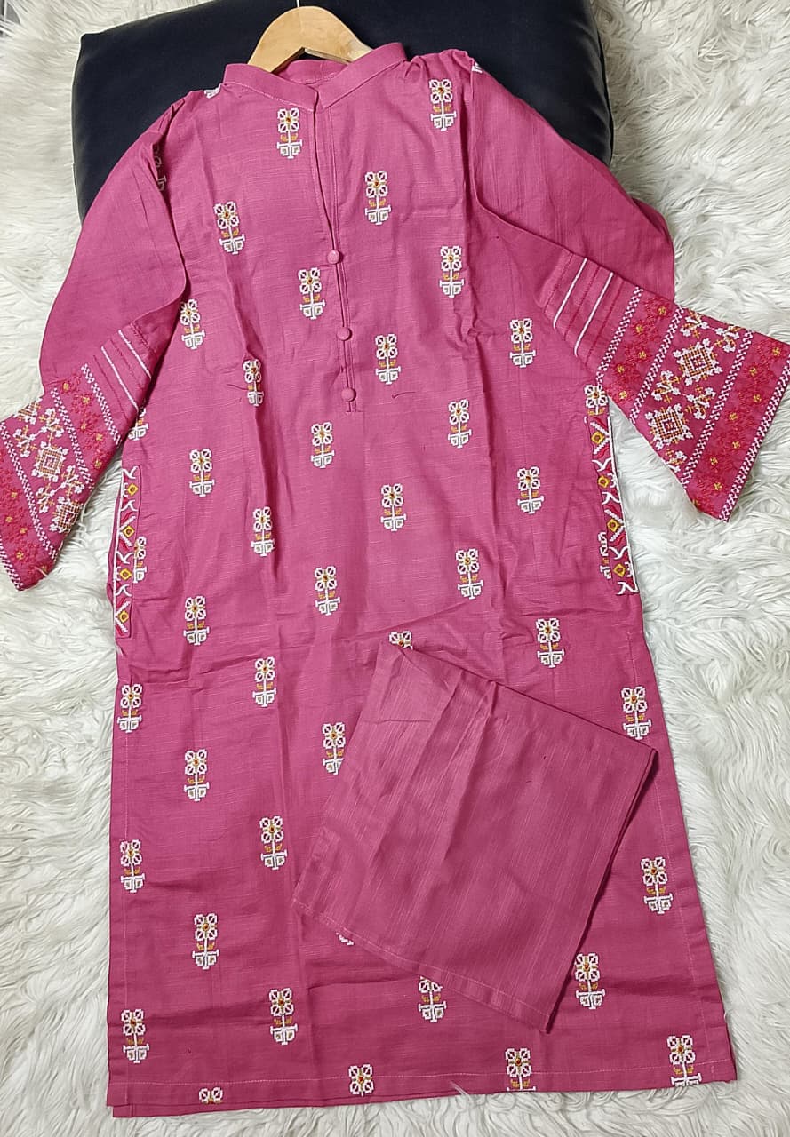 2 PIECE - EMBROIDERED KHADDAR SUIT