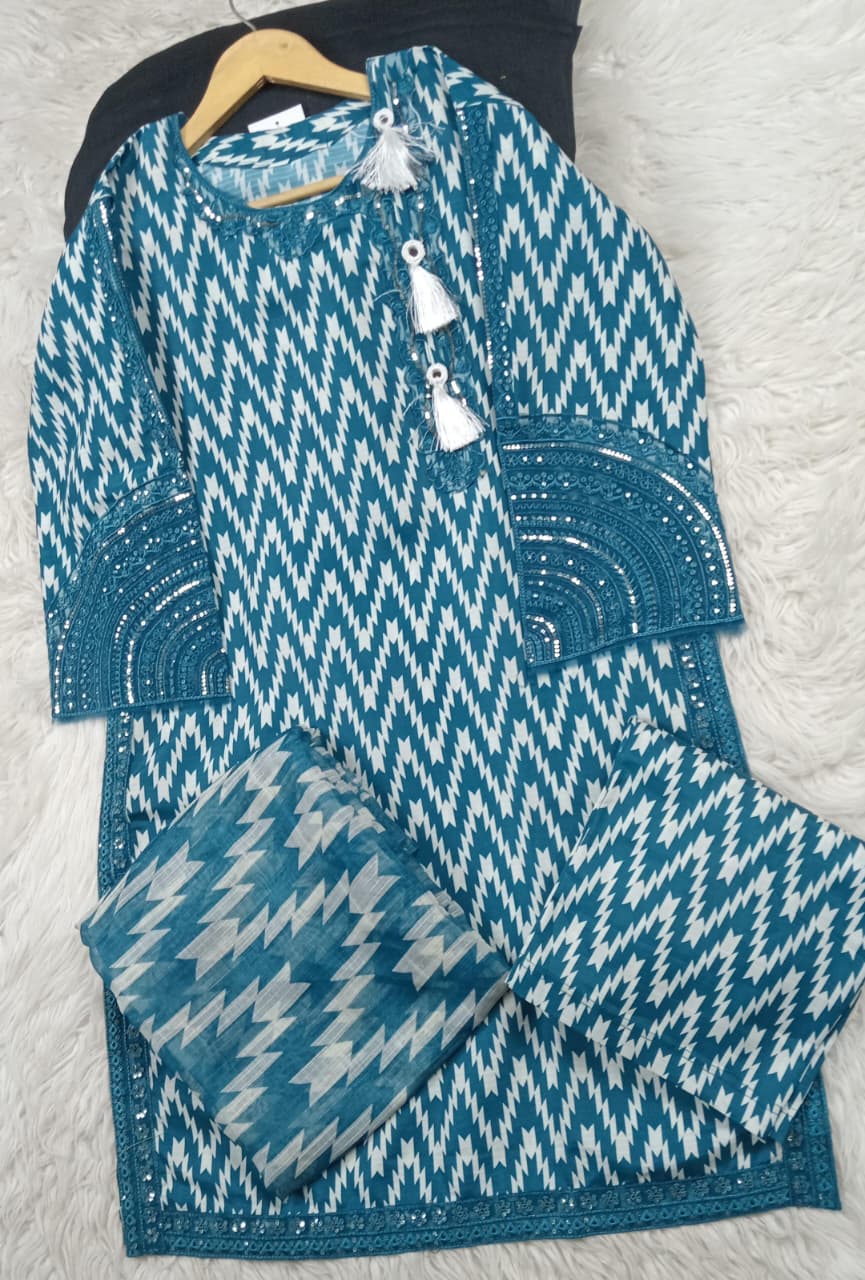 3 PIECE - EMBROIDERED LAWN SUIT