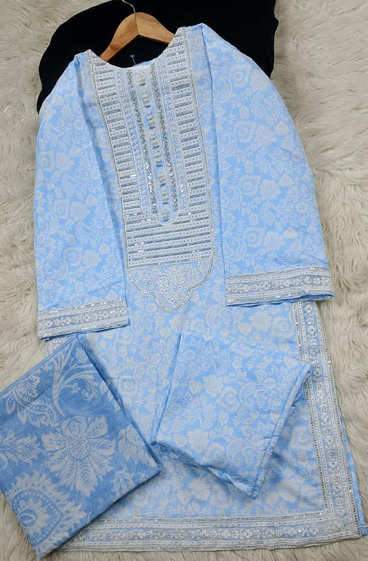 3 PIECE - EMBROIDERED LAWN SUIT