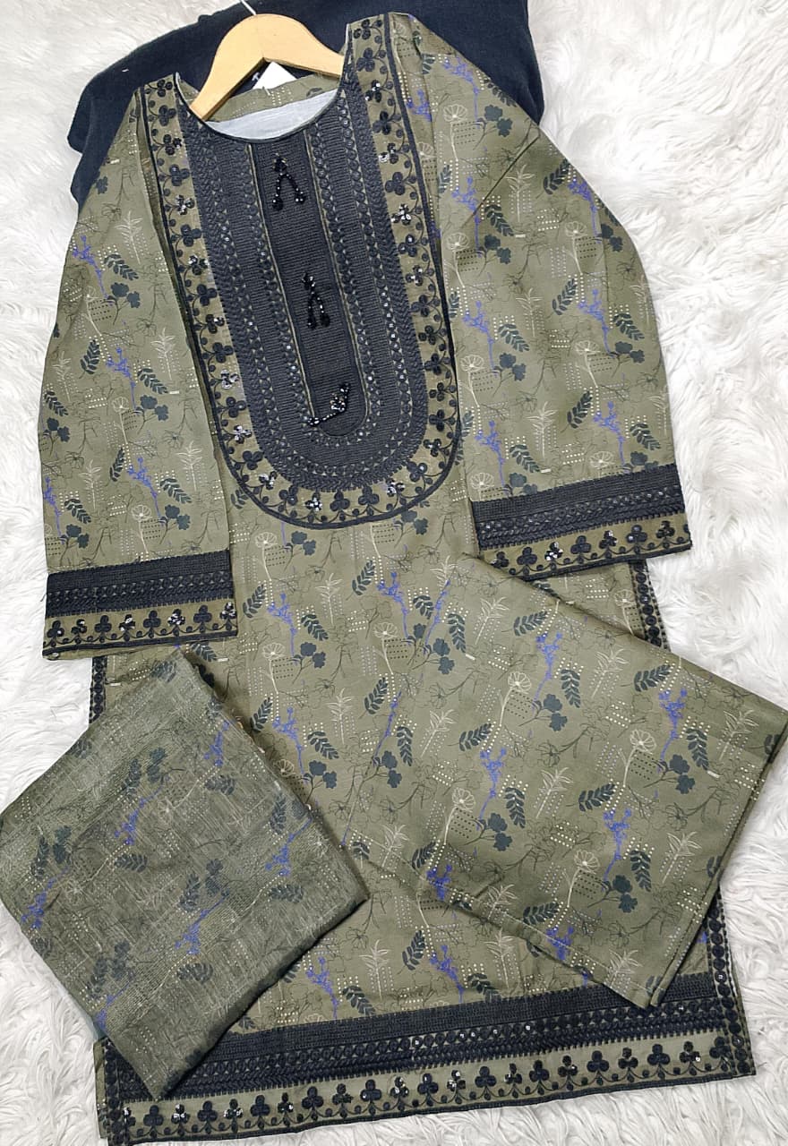 3 PIECE - EMBROIDERED LAWN SUIT
