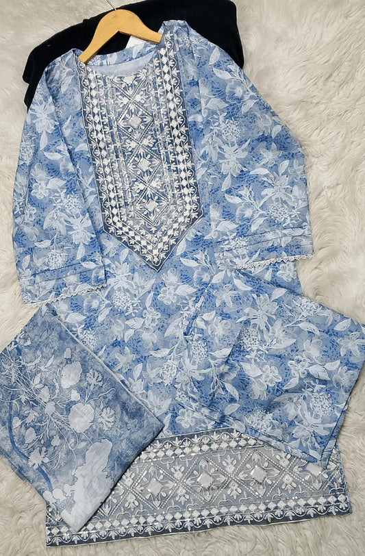 3 PIECE - EMBROIDERED LAWN SUIT