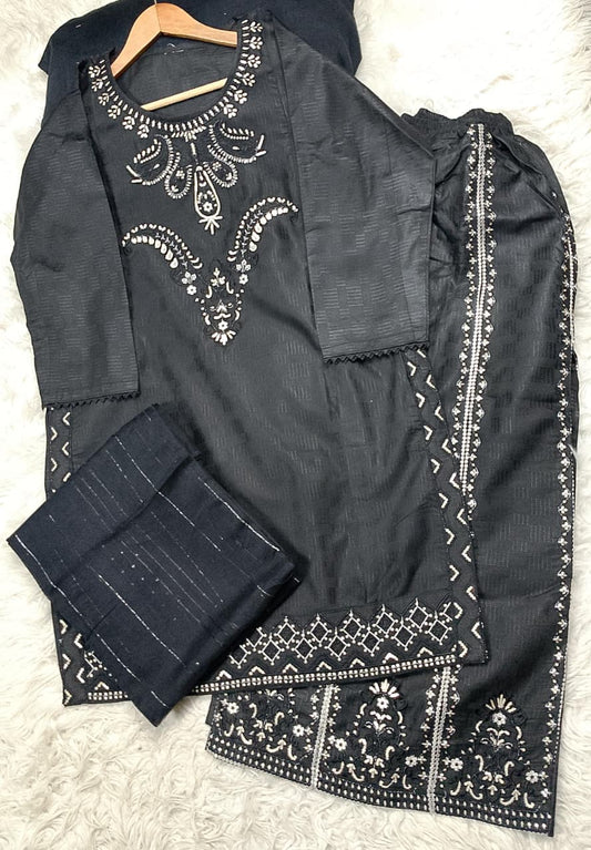 3 PIECE - EMBROIDERED LAWN SUIT
