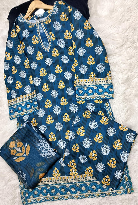 3 PIECE - EMBROIDERED LAWN SUIT