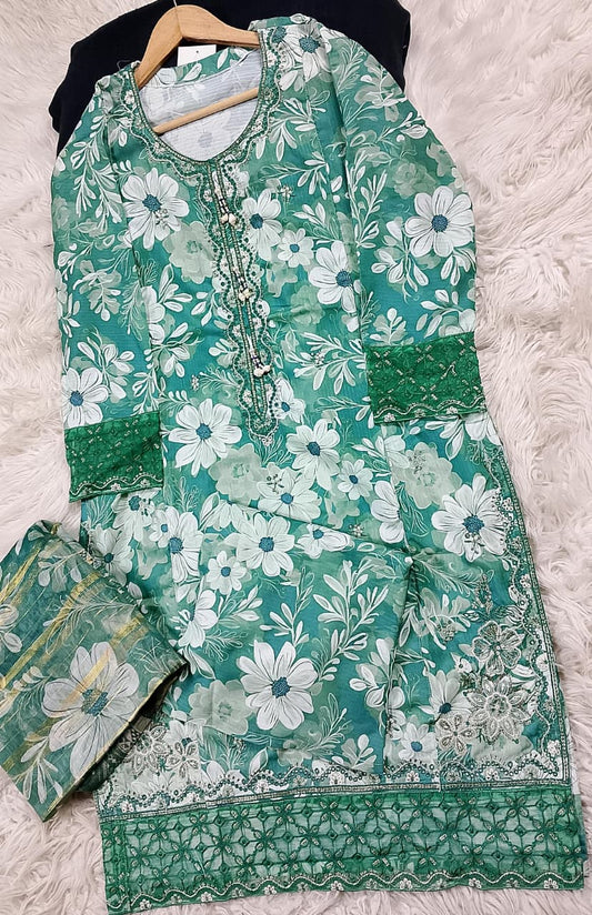 3 PIECE - EMBROIDERED LAWN SUIT