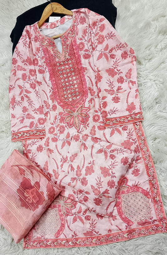 3 PIECE - EMBROIDERED LAWN SUIT