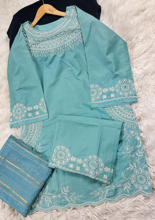 3 PIECE - EMBROIDERED LAWN SUIT