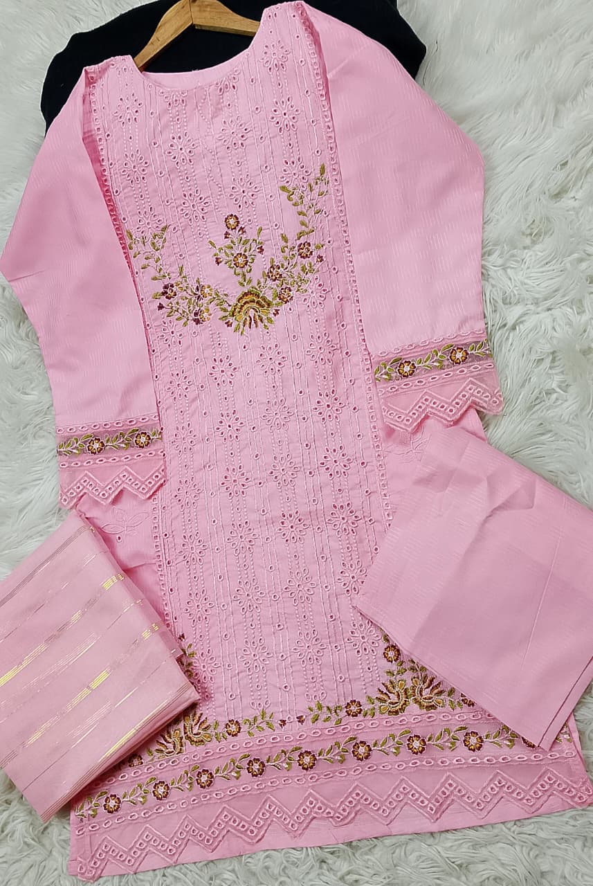 3 PIECE - EMBROIDERED LAWN SUIT
