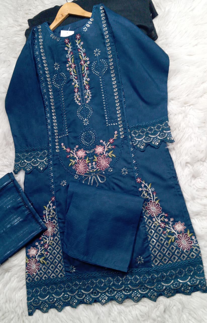 3 PIECE - EMBROIDERED LAWN SUIT