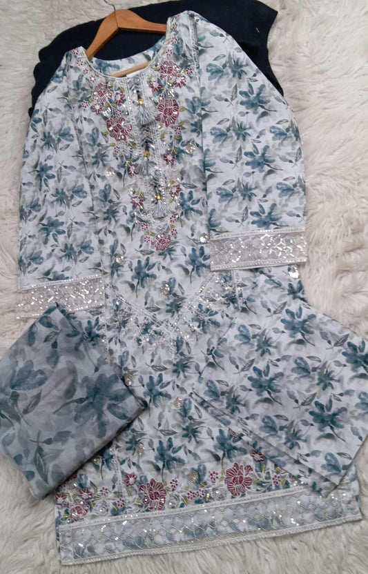 3 PIECE - EMBROIDERED LAWN SUIT