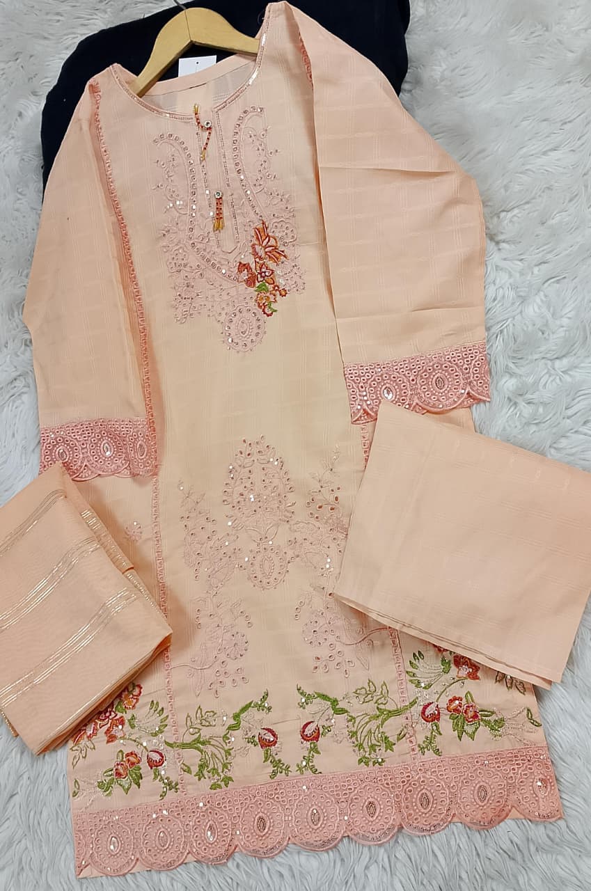 3 PIECE - EMBROIDERED LAWN SUIT
