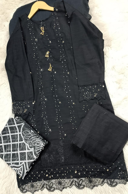 3 PIECE - EMBROIDERED LAWN SUIT