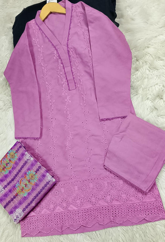 3 PIECE - EMBROIDERED LAWN SUIT