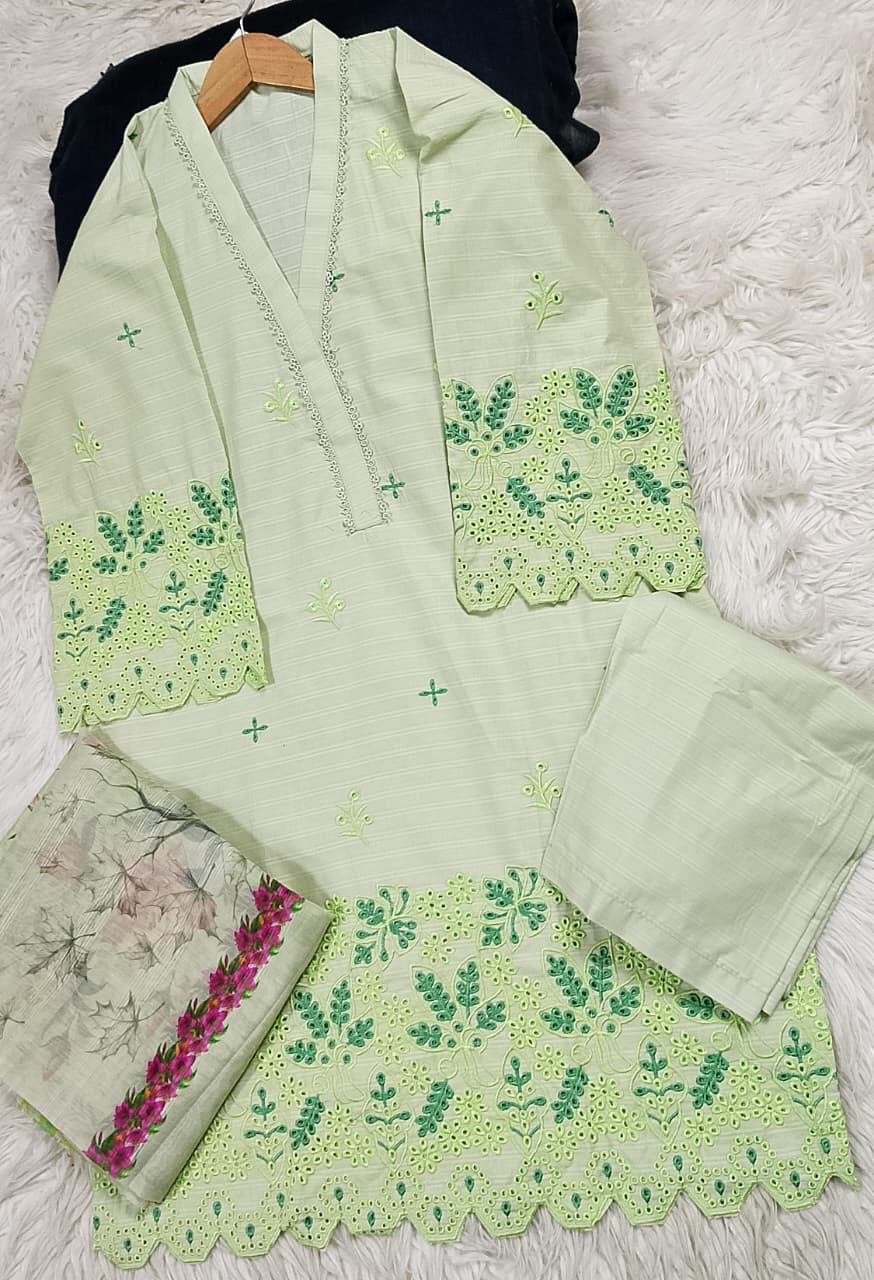 3 PIECE - EMBROIDERED LAWN SUIT