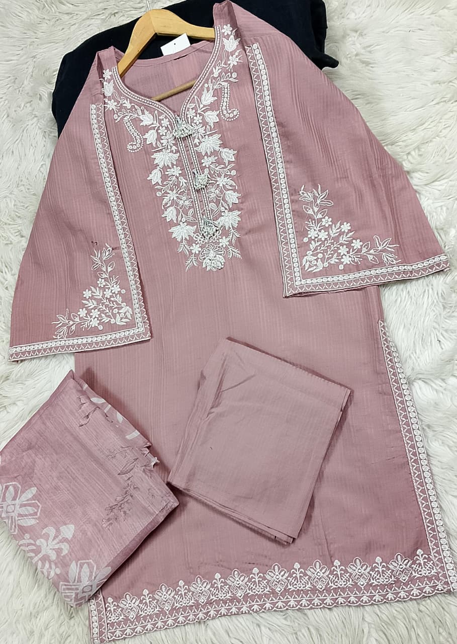 3 PIECE - EMBROIDERED LAWN SUIT